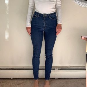 American Apparel high waisted skinny jeans